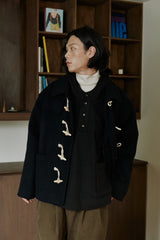 ハーフダッフルコート/unisex half duffle coat black