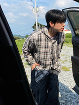 Avant-check hooded shirt  3C