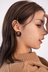 シグネイチャーボタンピアス/Merry,Motive signature button earring (Wine)