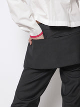 WRAP CAPRI PANTS (BLACK)