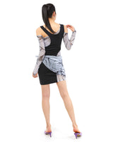 インアウト3Ⅾプリントドレス/In&Out 3D Printed Dress _ Black