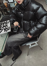スレーブピンタックワイドデニムパンツ