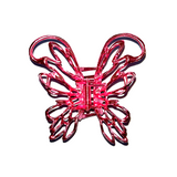 Pink butterfly hairpin