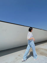 リネンワイドデニムパンツ / no.5166 Linen Wide Denim Pants