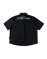 Rope Print Relaxed Shirt - Black