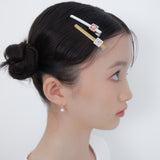 ファジーツインスターヘアクリップ / fuzzy twin star hair clip