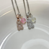 0059 [REDVELVET PICK] Crystal teddy necklaces