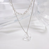 クリアムードレイヤードネックレス / clear mood layered necklace