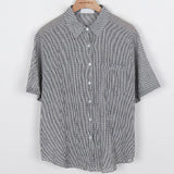 Roll check check shirt  - bl