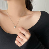 トゥインクルハートレイヤードネックレス / Twinkle Heart Layered Necklace / 2 color