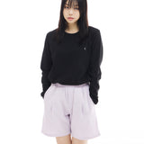 ワンタックワイドフィットショートパンツ/ONE TUCK WIDE FIT SHORT PANTS-LILAC