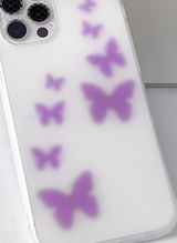 ブラーパープルバタフライフォーンケース / Blur purple Butterfly Phone Case