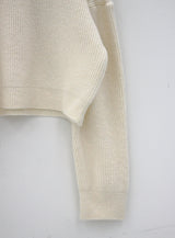 ソフトショルダースプリットニット/Soft shoulder split knit (2color)