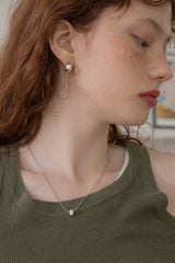 3ペンダントポイントウィズスリムチェーンネックレス/3 pendant point with slim chain necklace