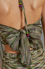 ウェイビーホルタースリーブレス/wavy halter sleeveless_ green