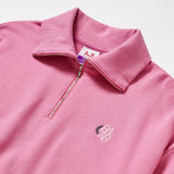 スモールロゴハーフジップアップスウェットシャツ / SMALL LOGO HALF ZIPUP SWEATSHIRT_PINK