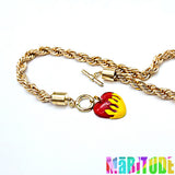 ツイストハートネックレス / TWIST HEART NECKLACE /케플러 착용