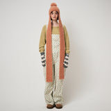 STRIPE MITTENS, GREY+IVORY