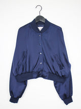 サテン ヴァーシティ ブルゾン / Satin varsity blouson (3color)