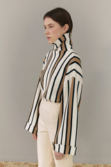 Stripe rib knit