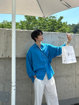 バイオウォッシングクーリングオーバーフィットリネンシャツ / LMN Bio-Washing Cooling Oversized Fit Linen Shirt (5 colors)