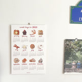 ウォールハンギングカレンダー - スイートデイズイン2023 / Wall Hanging Calendar - Sweet Days in 2023