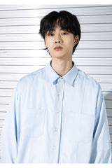 シルキーインシジョンプリーツシャツ / SILKY INCISON PLEATS SHIRTS