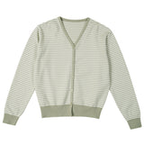 SMALL STRIPE CARDIGAN_OLIVE (6600101658742)