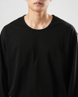 UネックシルケットロングスリーブTシャツ/U neck silket long sleeve 2color