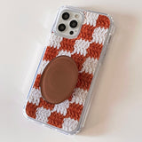 CHECKERBOARD HARD JELL CASE_ORANGE