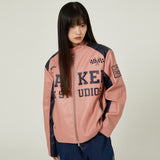 Single rider artificial leather jacket