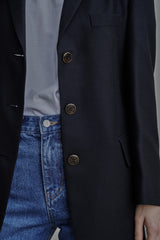 ウールツイルセットアップジャケット/WOOL TWILL SETUP JACKET_NAVY