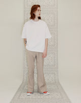YELLOW TAP OVERSIZED T-SHIRT WHITE (6691421290614)