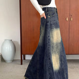 Prua Washing Denim Long Skirt