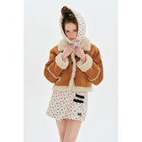 CHERRY SUEDE MUSTANG JACKET [CAMEL]