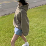 [BELLIDE MADE] Loose fit point embroidered hoodie