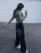 ボタンスリットスリムフーディー / Button Slit Slim Hoodie