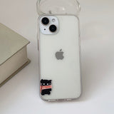 Black - Muffler Somecat Couple Phone Case