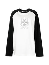 ベアテキストアートロングスリーブラグランTシャツ
