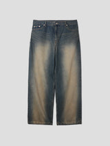 ブラッシュウォッシングデニムパンツ / Brush washing denim pants 2color
