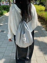 ppocketto silver string bag