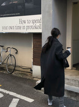 [BELLIDE MADE] Euriphyan Hidden Oversized Fit Single Long Coat