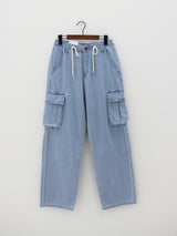 デニムカーゴワイドパンツ/Denim Cargo Wide Pants (2color)