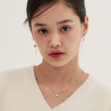 マザーオブパールミニドロップピアス
