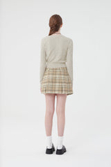 スモールチェリークロップ丈ニット／SMALL CHERRY CABLE CROP KNIT [CREAM]