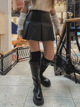 コーエンレザープリーツスカート