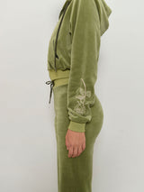 Xヒーヤジェニーベルベットタトゥージップアップフーディー / X Heeyajenny Velvet Tattoo Hoodie Zip-up (4590664581238)