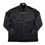 ルモンチェーンビッグカラーカフスシャツ / MO Le Mans Chain Big Collar Cuffs Shirt (2 colors)