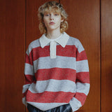 Rugby stripe collar wool knit (6622868799606)