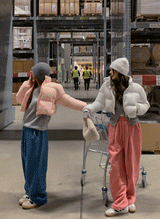 [企画商品] 起毛ピンタックワイドストリングトレーニングパンツ